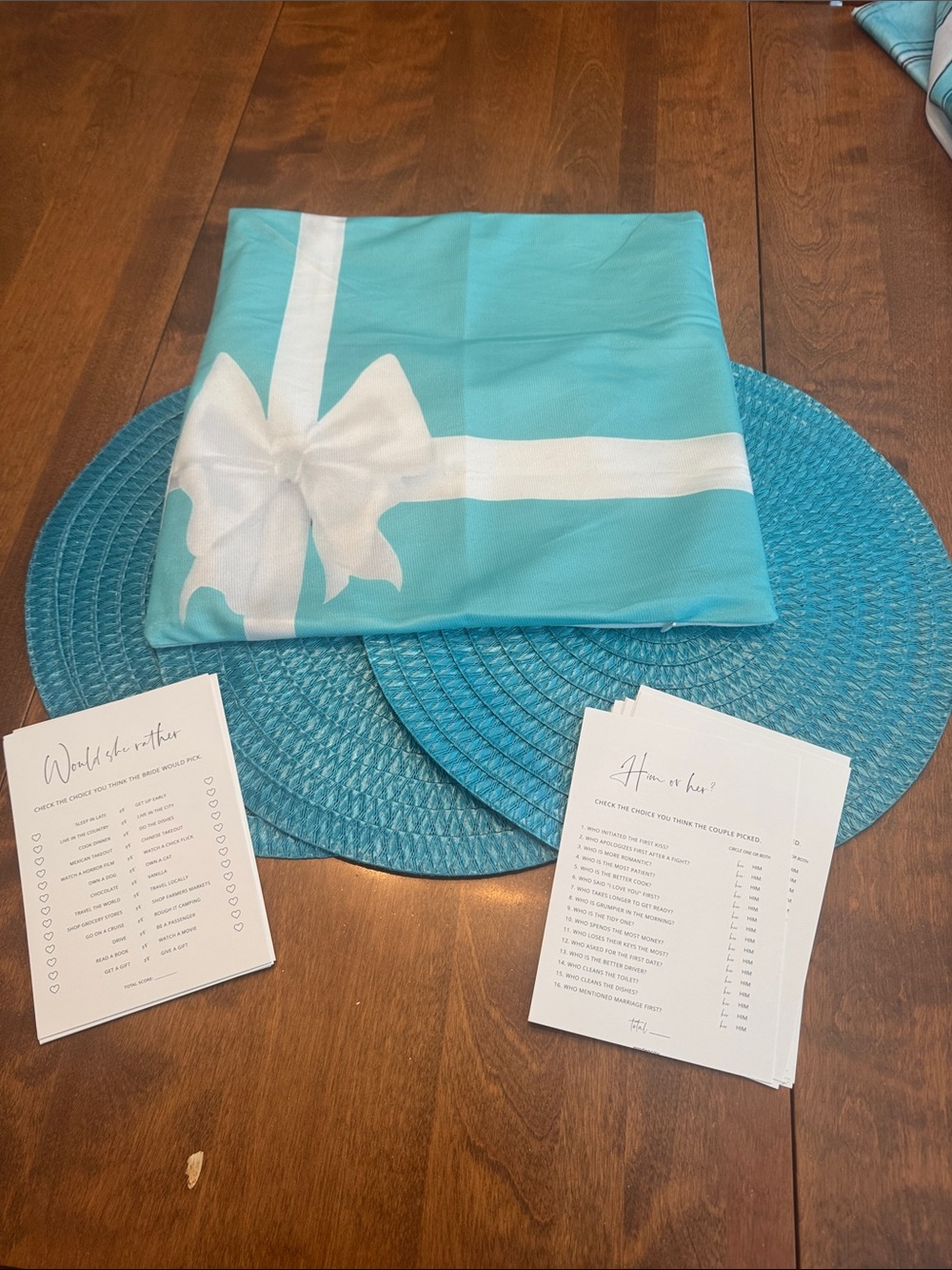 Breakfast at Tiffany’s Teal Blue Bridal Shower/Birthday Table & Wall Decor - Picture 7 of 12